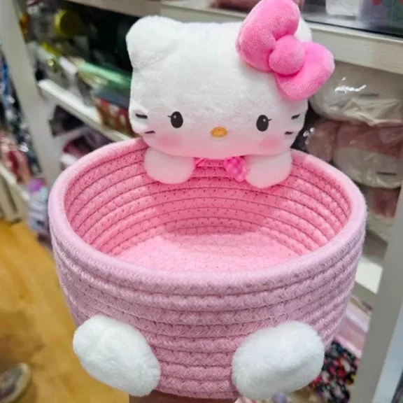Hello Kitty Storage Basket Cute Storage Box Bedroom Decoration Birthday Gifts