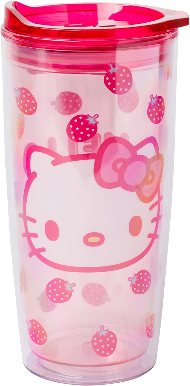 Everyday Delights Hello Kitty Ribbon Tumbler with Cover & Straw 480ml