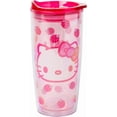 thumbnail image 1 of Silver Buffalo Sanrio Hello Kitty Strawberry Double Wall Travel Tumbler with Slide Close Lid, 20 Ounces, 1 of 8