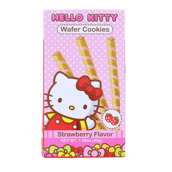 Hello Kitty Strawberry Wafer Cookies | 1.58 Ounce Pack