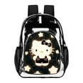 thumbnail image 1 of Hello Kitty Stylish Mesh & Transparent Clear Backpack – Trendy, Durable & Lightweight for School, Work Or Travel, 1 of 7