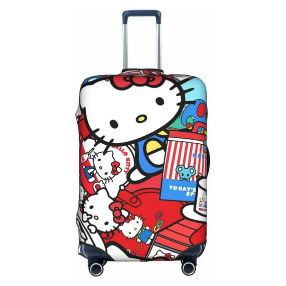 Hello Kitty Suitcase Cover Luggage Covers Protector Carry On Cover Luggage Wraps For Suitcase Carry On Protector, Cartoon Luggage Sleeve Travel Suit Case Dust Cover For Suitcase 18-32 Inch