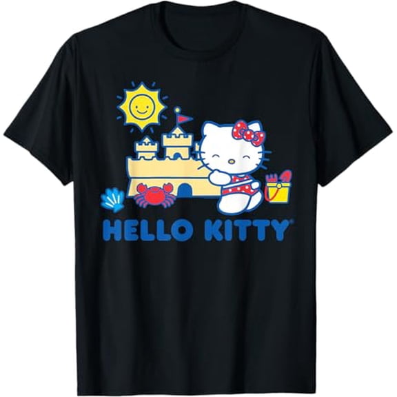 Hello Kitty Summer Beach Sandcastle Men Women T-Shirt