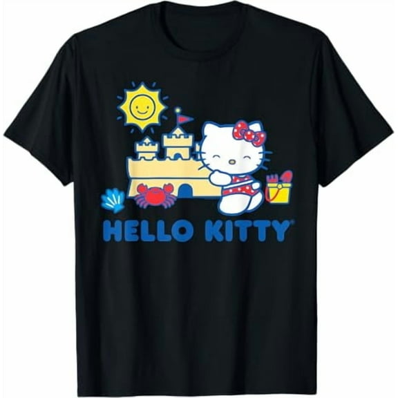 Hello Kitty Summer Beach Sandcastle Men Women T-Shirt
