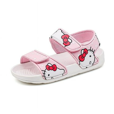 Hello Kitty Summer New Children's Cartoon Print Sandals Girls Open Toe Beach Shoes Baby Cute Sandals
