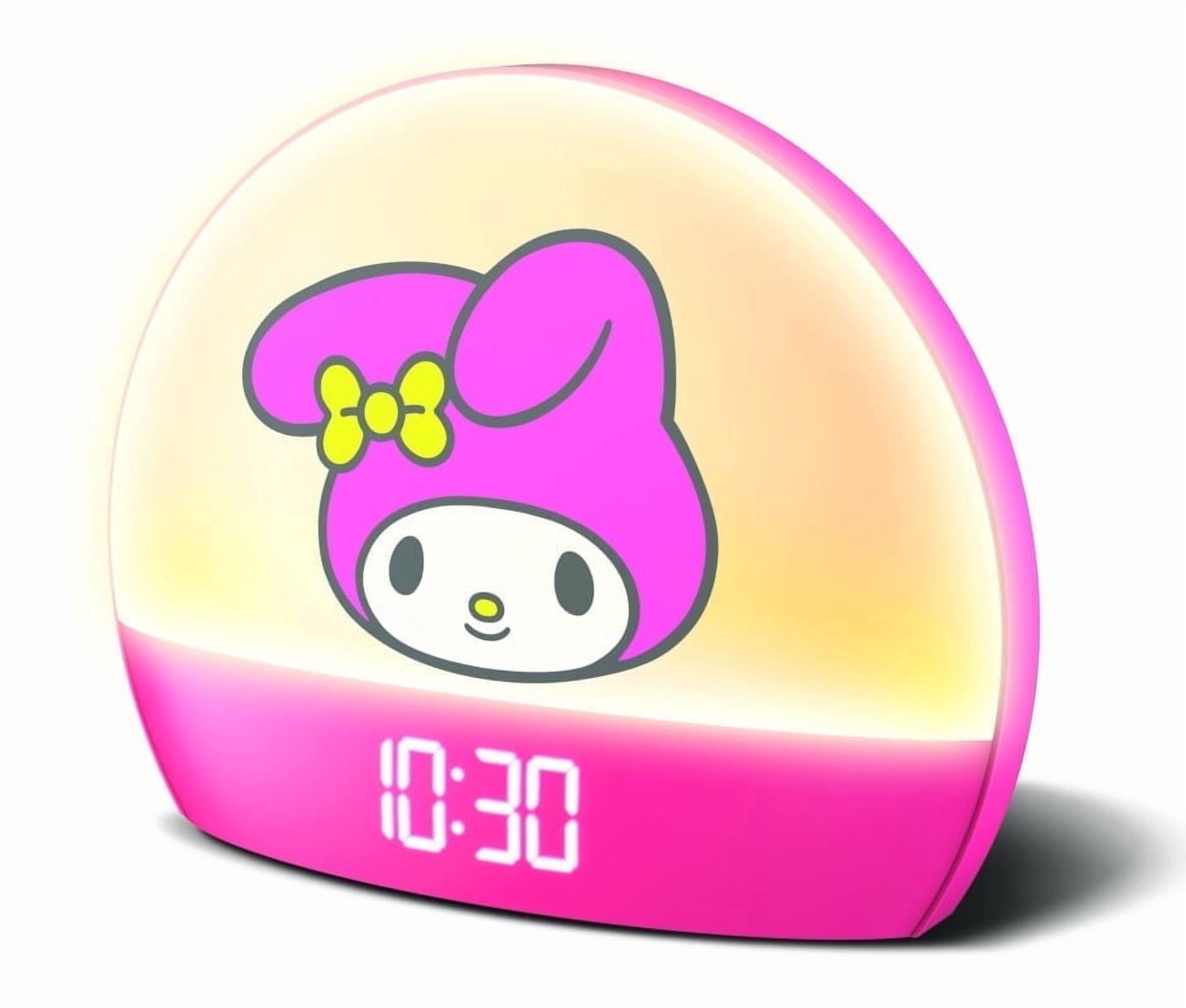 Hello Kitty Sunrise Alarm Clock, Multicolor Lights, USB Charging