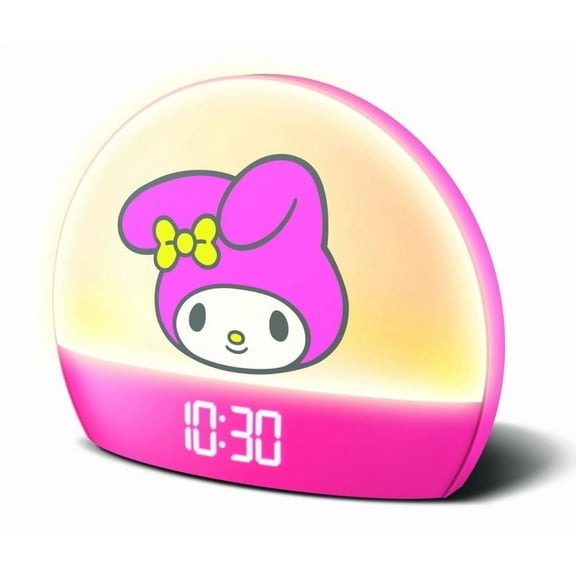 Hello Kitty Sunrise Alarm Clock - Multicolor Lights, USB Charging, LED Display, and Snooze Function