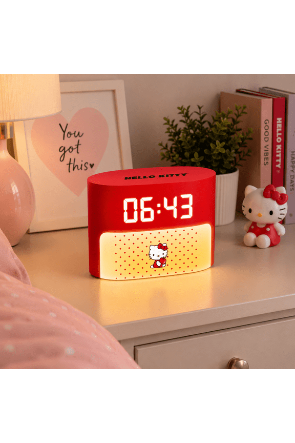 Sunrise Alarm Clock with Multicolor LED Night Light, USB Powered Digital Bedside Clock