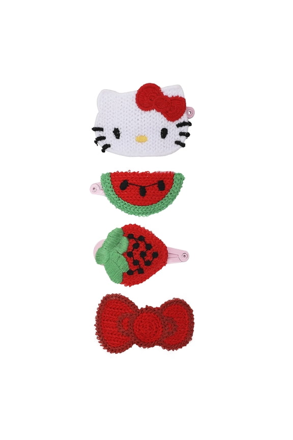 Hello Kitty Sweet Snacks 4-Piece Hair Clip Set