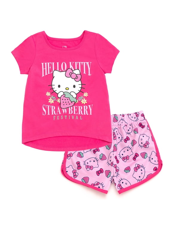 T-Shirt and French Terry Dolphin Shorts Outfit Set Toddler to Big Kid