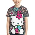 thumbnail image 1 of Hello Kitty T Shirts For Girls Boys, 3d Print Cartoon Graphics T Shirt, Youth Crewneck T-Shirt, Unisex Short Sleeve Top Tees Age 4-16 Years, 1 of 7