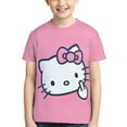thumbnail image 1 of Hello Kitty T Shirts For Girls Boys, 3d Print Cartoon Graphics T Shirt, Youth Crewneck T-Shirt, Unisex Short Sleeve Top Tees Age 4-16 Years, 1 of 7