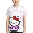 thumbnail image 1 of Hello Kitty T Shirts For Girls Boys, 3d Print Cartoon Graphics T Shirt, Youth Crewneck T-Shirt, Unisex Short Sleeve Top Tees Age 4-16 Years, 1 of 7