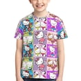 thumbnail image 1 of Hello Kitty T Shirts For Girls Boys, 3d Print Cartoon Graphics T Shirt, Youth Crewneck T-Shirt, Unisex Short Sleeve Top Tees Age 4-16 Years, 1 of 7