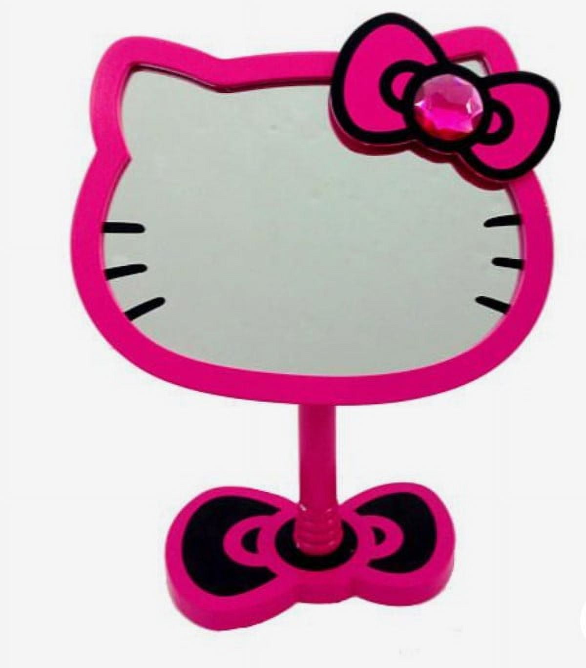 Hello Kitty Table Top Desk Top Mirror Pink Rhinestone Bow