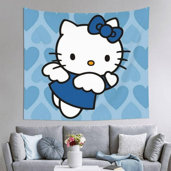 Hello Kitty Tapestry Wall Hanging Wall Decor Wall Art Tapestry Home Decoration For Bedroom, Living Room, Dorm 40x60 Inch