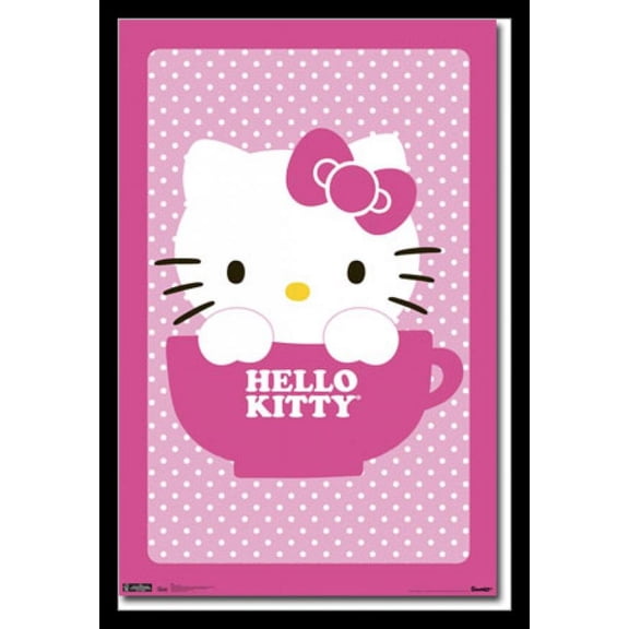 Hello Kitty - Teacup Laminated & Framed Poster Print (22 x 34)