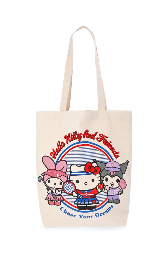 Women's Tennis Club 13.5" Tote Bag, Natural Canvas