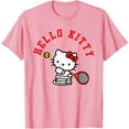 thumbnail image 1 of Hello Kitty Tennis DTG Print Unisex T-Shirt,Light Pink Color,Size L, 1 of 5