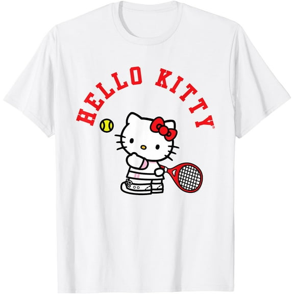 Hello Kitty Tennis DTG Print Unisex T-Shirt