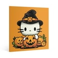 thumbnail image 1 of Hello Kitty Thanksgiving halloween Canvas Wall Art Cartoon Wall Decor | HD Printed & Wooden framed wall art | Modern Wall Decor for Gift | Kids Room Decor | Made in USA 12x12Inch, 1 of 5