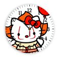Hello Kitty Thanksgiving halloween Cute Round Digital Wall Clock 12inch