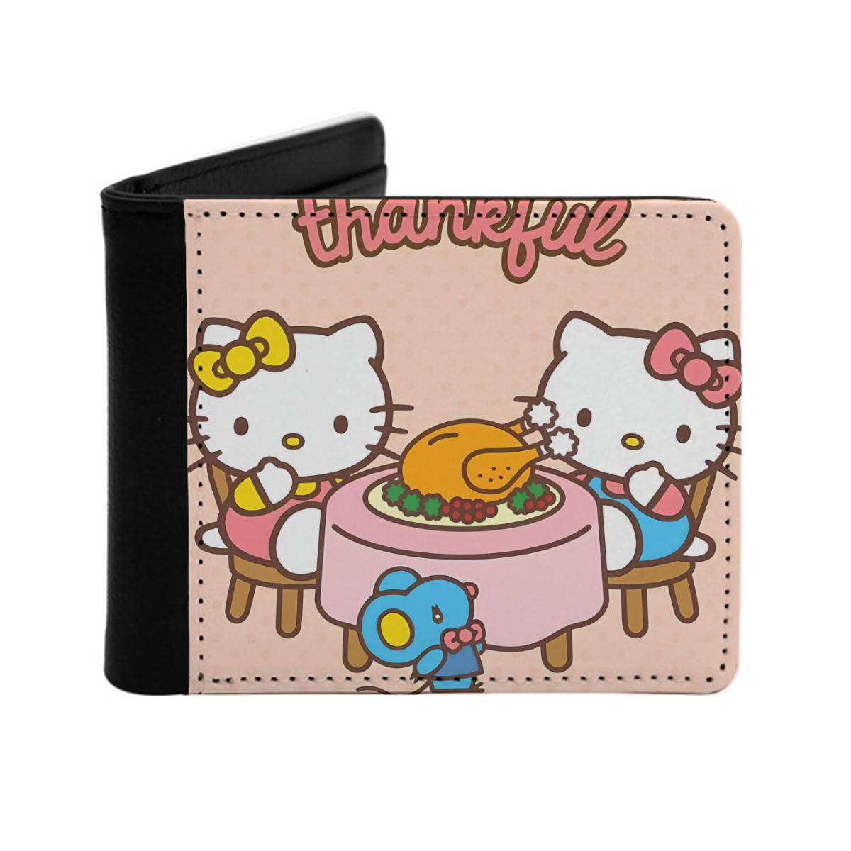 Hello Kitty Thanksgiving halloween Wallet for Boys Men Kids Girls Teen ...