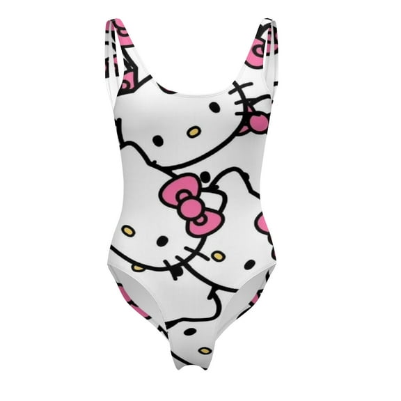 Hello Kitty Theme Women's One-Piece Coverage Swimsuit