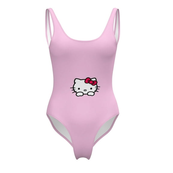Hello Kitty Theme Women's One-Piece Coverage Swimsuit