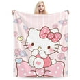thumbnail image 1 of Hello Kitty Throw Blanket, Cozy Flannel Blankets For Boys Girls, Super Soft Warm Blanket For Couch Sofa Bed, 1 of 9