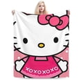 thumbnail image 1 of Hello Kitty Throw Blanket, Cozy Flannel Blankets For Boys Girls, Super Soft Warm Blanket For Couch Sofa Bed, 1 of 9