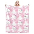 thumbnail image 1 of Hello Kitty Throw Blanket, Cozy Flannel Blankets For Boys Girls, Super Soft Warm Blanket For Couch Sofa Bed, 1 of 9