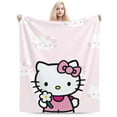 thumbnail image 1 of Hello Kitty Throw Blanket, Cozy Flannel Blankets For Boys Girls, Super Soft Warm Blanket For Couch Sofa Bed, 1 of 9