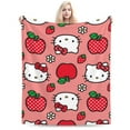 thumbnail image 1 of Hello Kitty Throw Blanket, Cozy Flannel Blankets For Boys Girls, Super Soft Warm Blanket For Couch Sofa Bed, 1 of 9