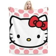 thumbnail image 1 of Hello Kitty Throw Blanket, Cozy Flannel Blankets For Boys Girls, Super Soft Warm Blanket For Couch Sofa Bed, 1 of 9