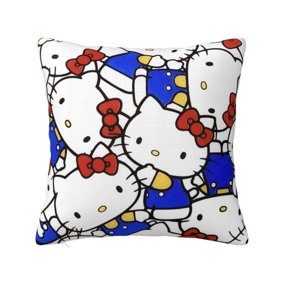 Hello Kitty Throw Pillow Cover Decoration Pillow Case Cushion for Home Sofa Couch 22"x22"