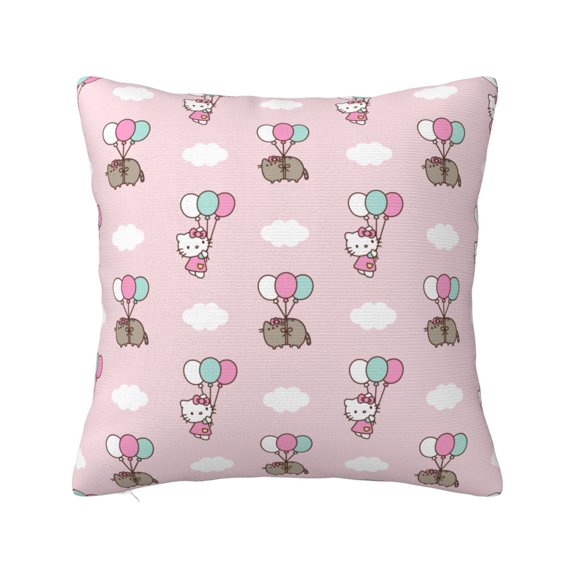 Hello Kitty Throw Pillow Cover Decoration Pillow Case Cushion for Home Sofa Couch 24"x24"