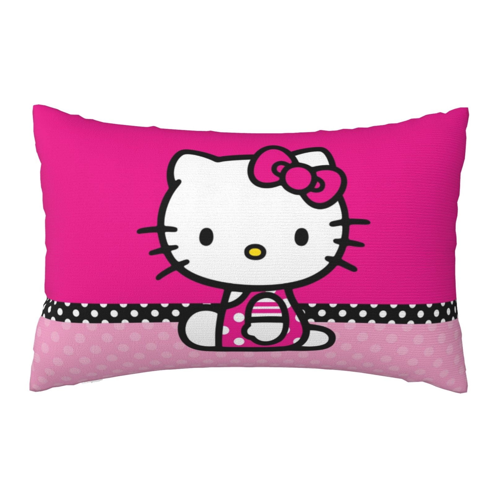 Hello Kitty Throw Pillow Cover Decoration Pillow Case Cushion for Home Sofa Couch Queen Size 20x30 Inch