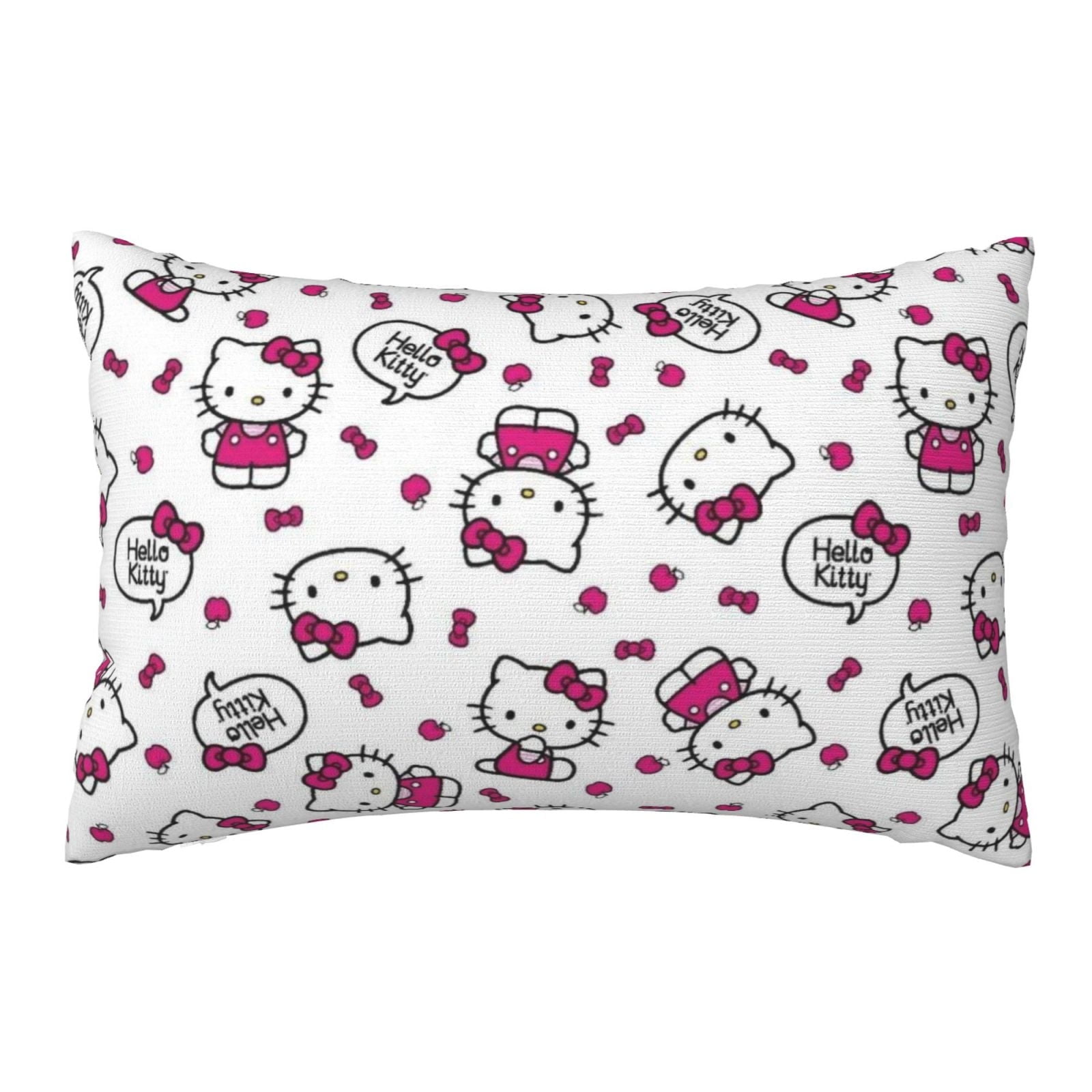 Hello Kitty Throw Pillow Cover Decoration Pillow Case Cushion for Home Sofa Couch Queen Size 20x30 Inch
