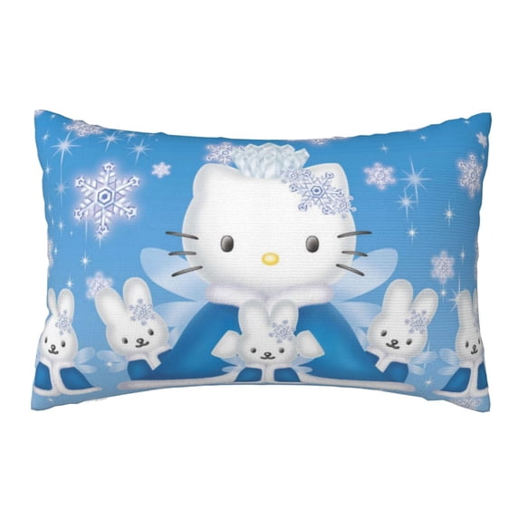 Hello Kitty Throw Pillow Cover Decoration Pillow Case Cushion for Home Sofa Couch Queen Size 20x30 Inch