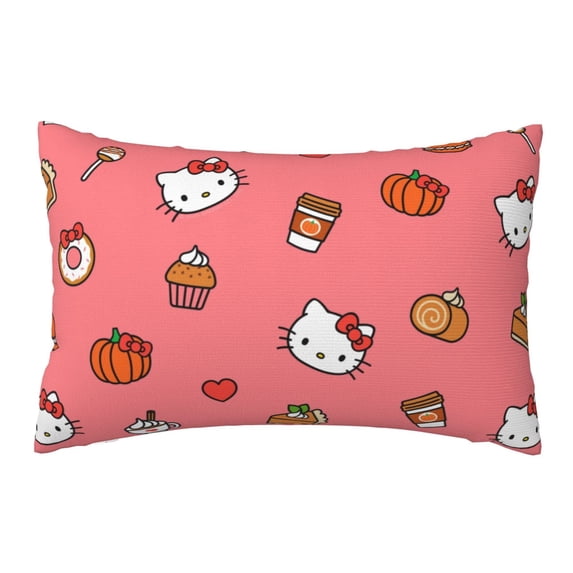 Hello Kitty Throw Pillow Cover Decoration Pillow Case Cushion for Home Sofa Couch Queen Size 20x30 Inch