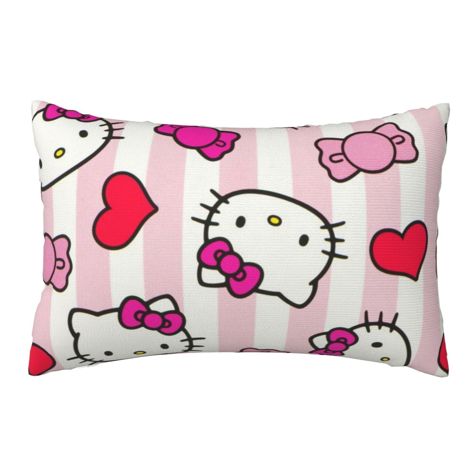 Hello Kitty Throw Pillow Cover Decoration Pillow Case Cushion for Home Sofa Couch Queen Size 20x30 Inch