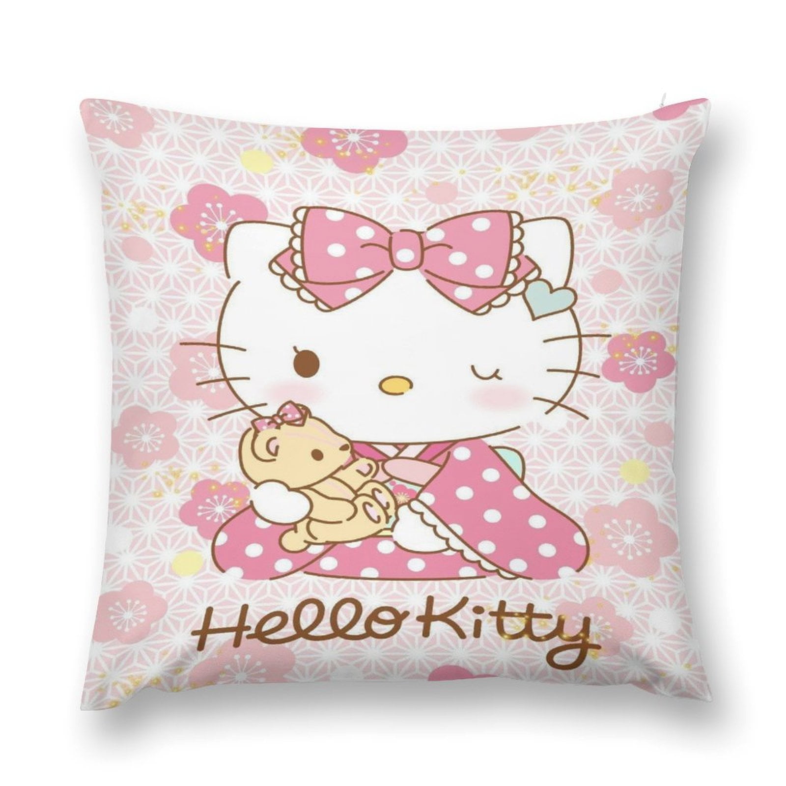 Hello Kitty Throw Pillow Covers Cartoon Pillow Case Square Cushion