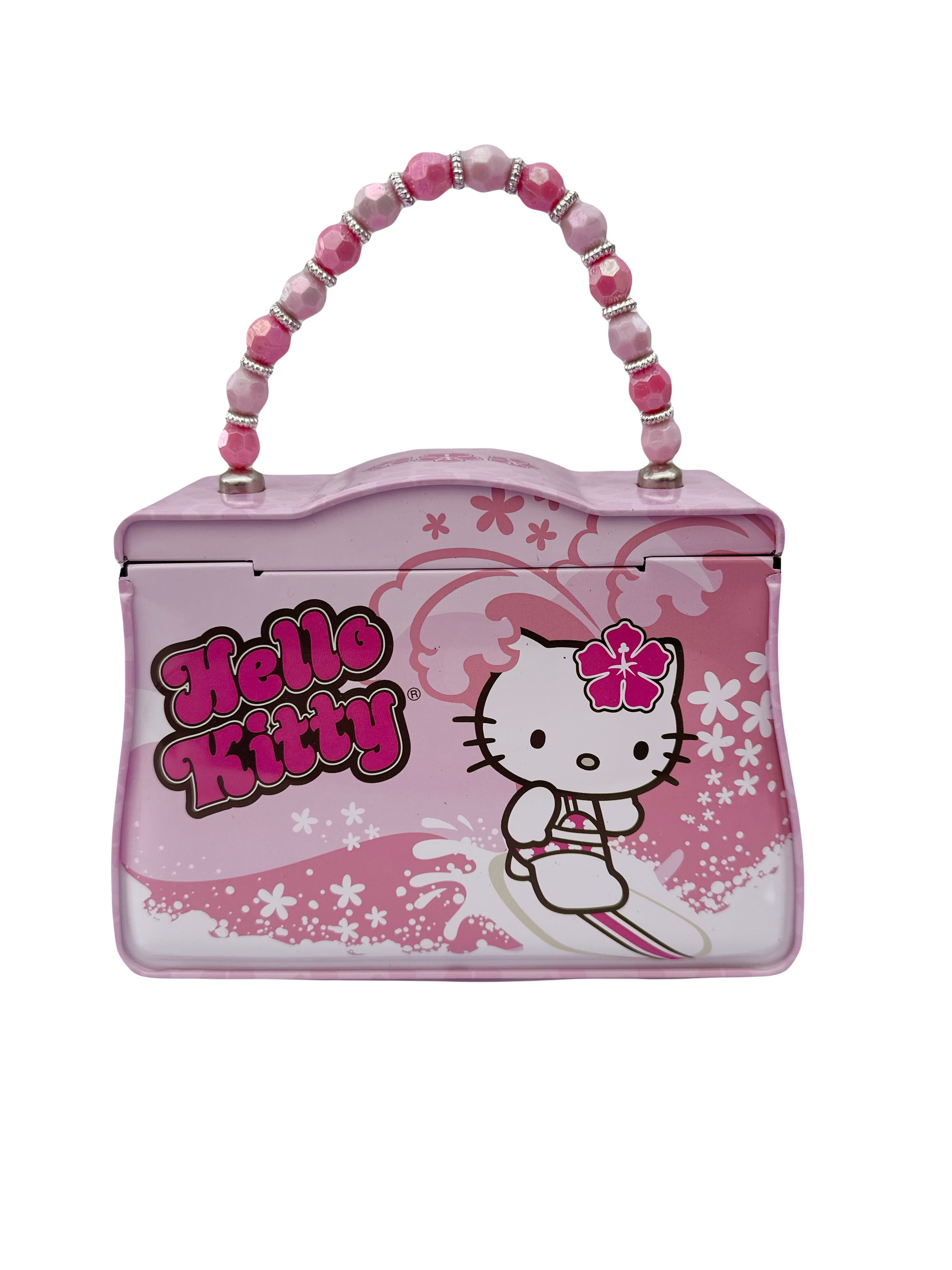 THE TIN BOX COMPANY HELLO KITTY XL TIN LUNCHBOX WITH WINDOW - NEW MINT  CONDITION