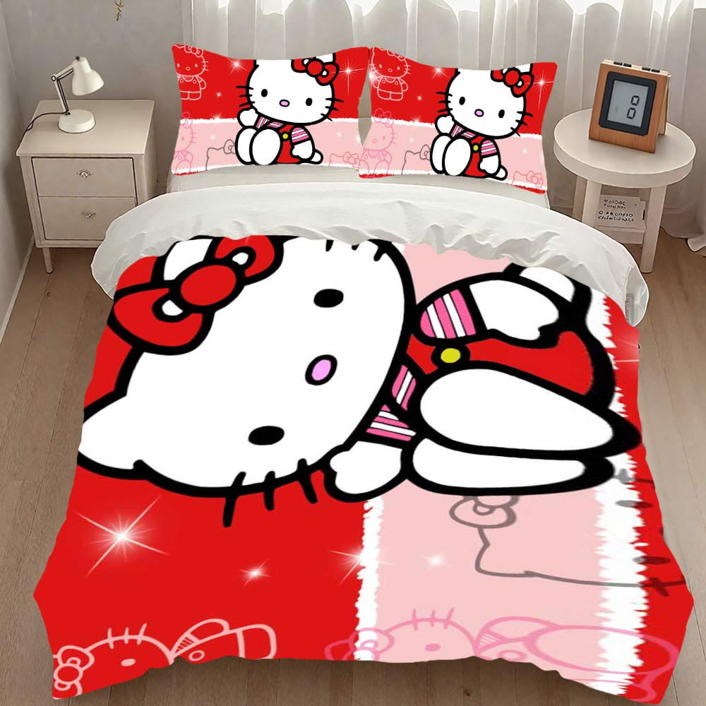 Hello Kitty Toddler Bedding Set Gifts Child Sheet Pillow Comforter ...