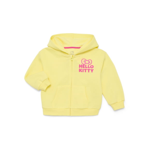 Hello Kitty Toddler Girls Full Zip Graphic Hoodie, Sizes 12M-5T