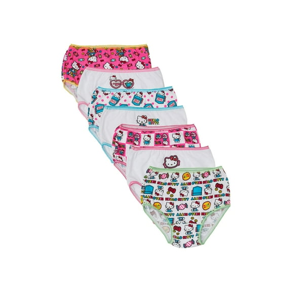 Hello Kitty Toddler Girl Briefs Underwear, 7-Pack, Sizes 2T-4T