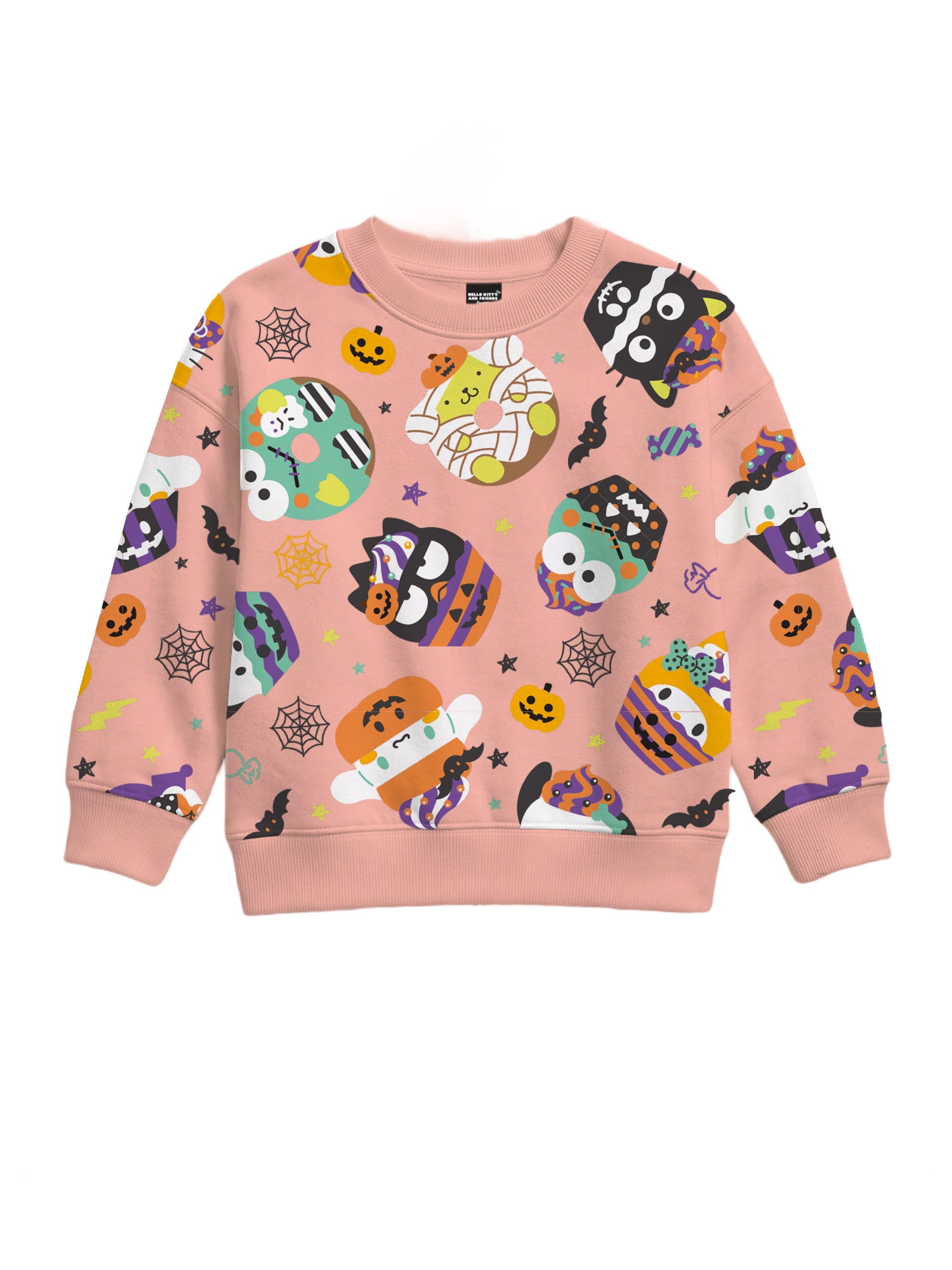 Hello Kitty Toddler Girl Long Sleeve Halloween Sweatshirt, Sizes 12M-5T