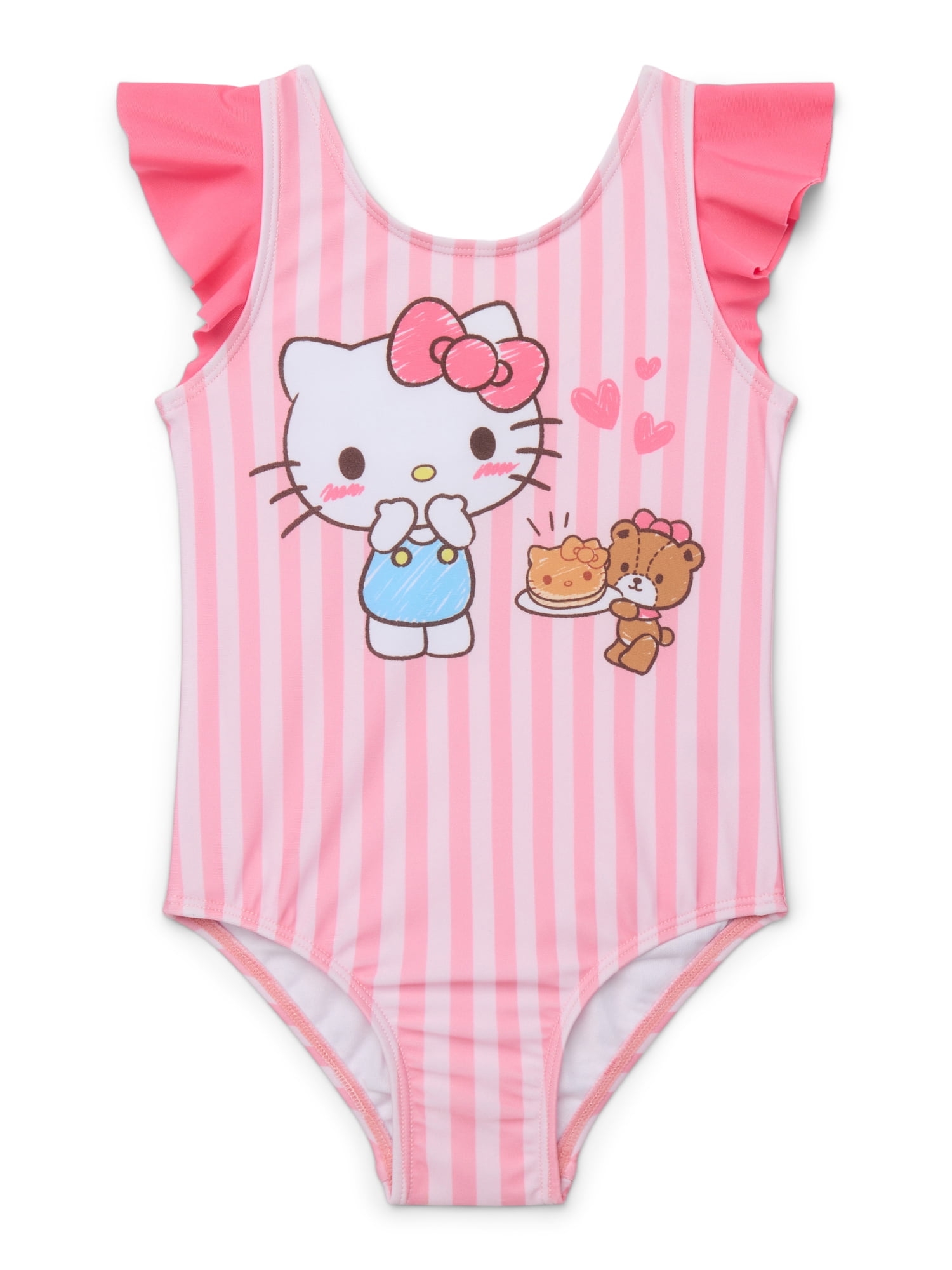 Sanrio Hello Kitty Toddler Girls One-Piece Swimsuit with UPF 50+
