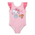 thumbnail image 1 of Sanrio Hello Kitty Toddler Girls One-Piece Swimsuit with UPF 50+, Sizes 2T-4T, 1 of 3
